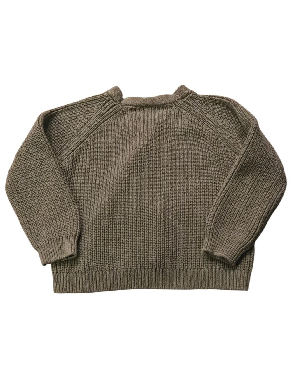Kids Knit Button Cardigan - Olive Green 24M